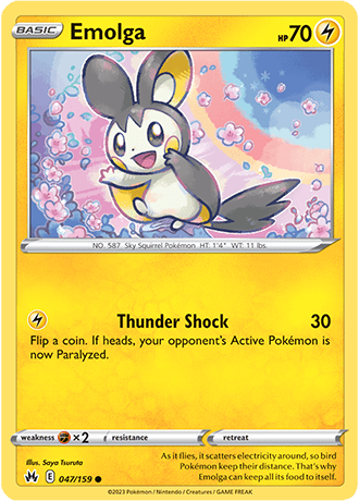 Emolga  47/159 Pokémon TCG Crown Zenith