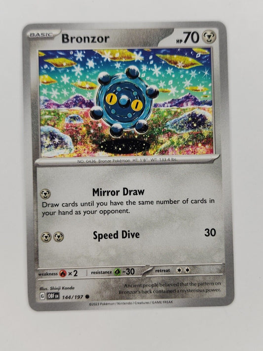 Bronzor 144/197 Pokémon TGC Obsidian Flames