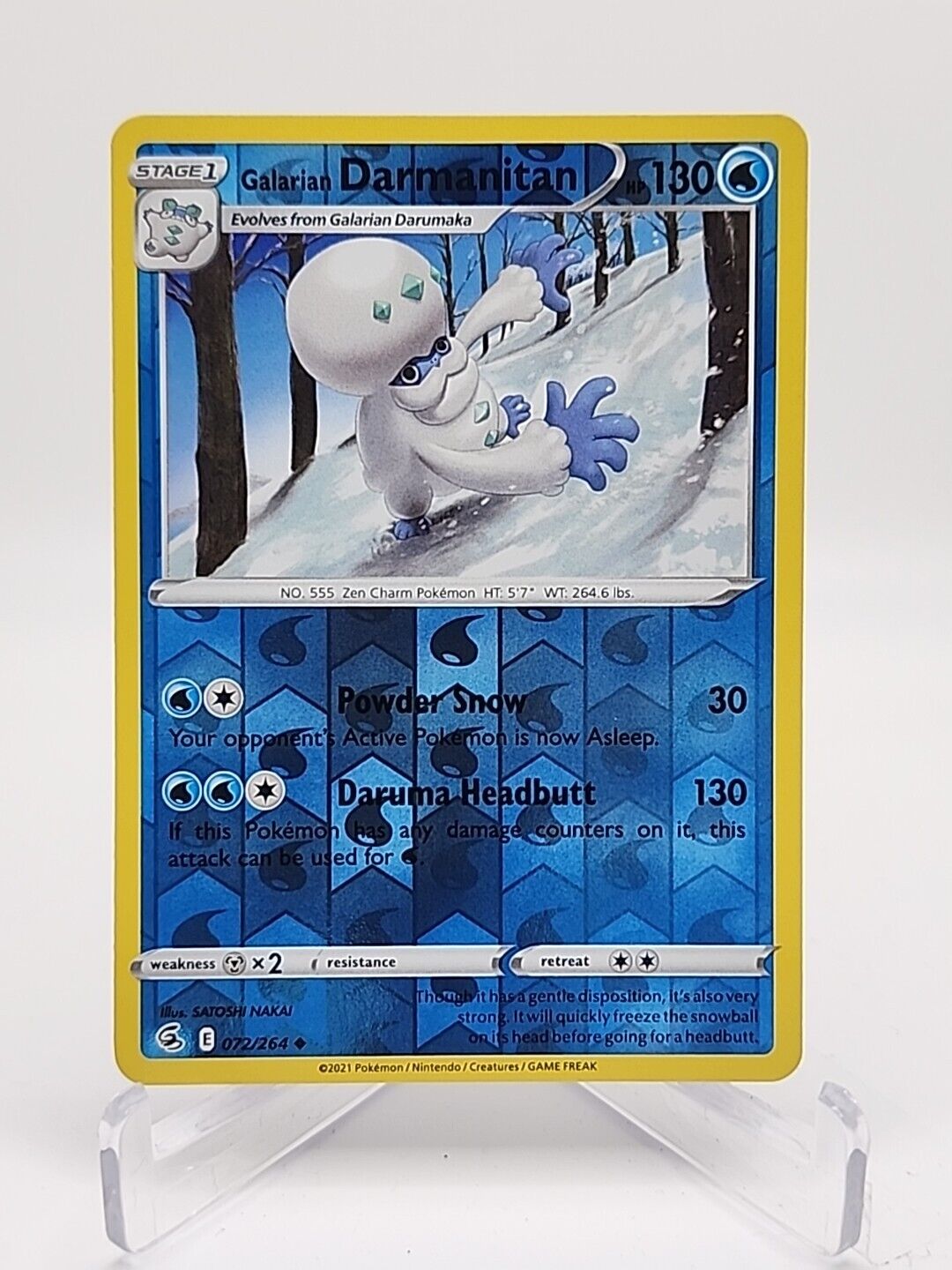 Galarian Darmanitan [Reverse Holo]  72/264 Pokémon TCG Fusion Strike