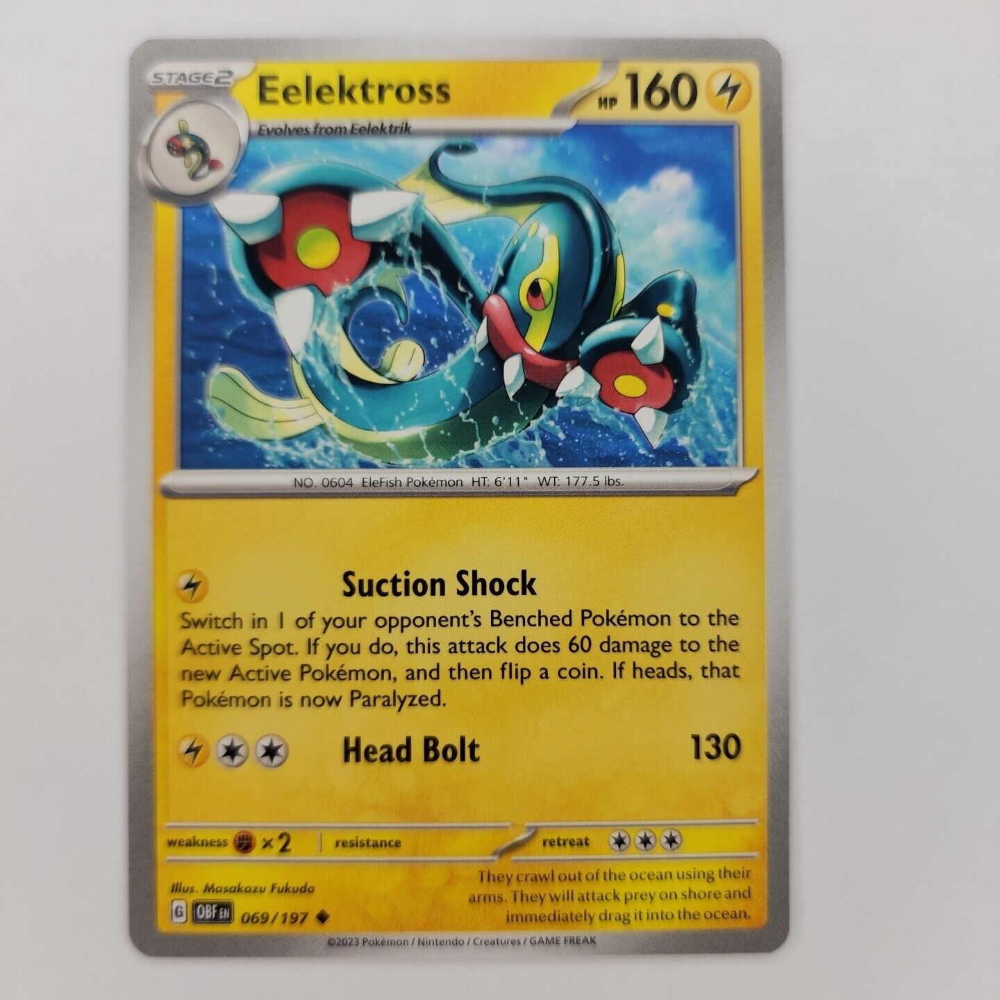 Eelektross 69/197 Pokémon TGC Obsidian Flames