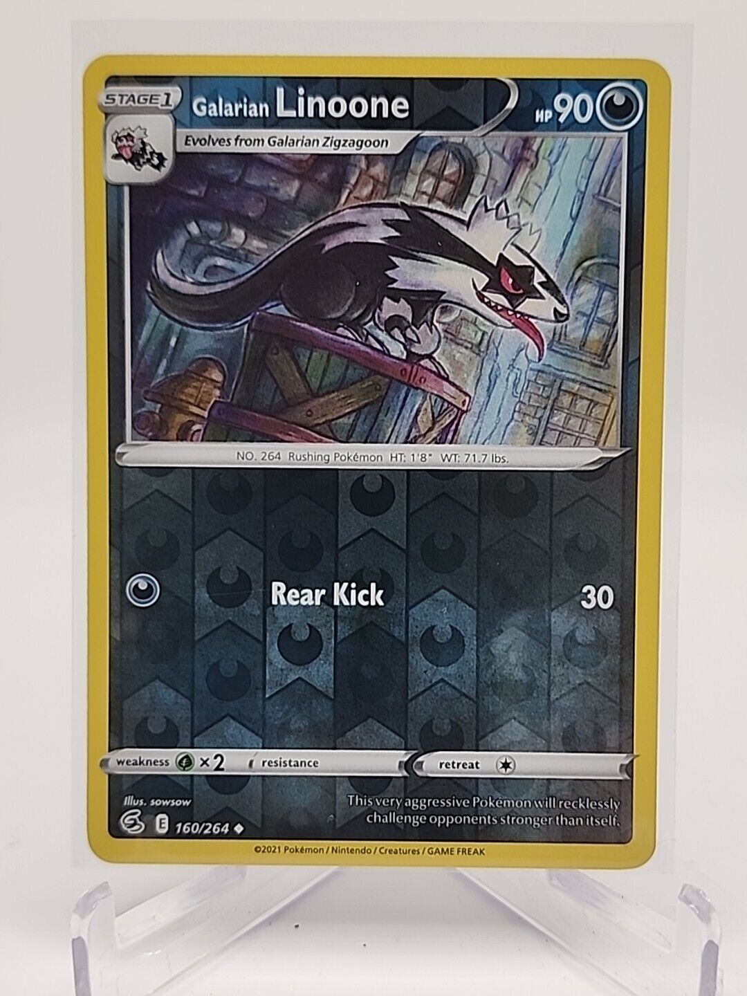 Galarian Linoone [Reverse Holo]  160/264 Pokémon TCG Fusion Strike