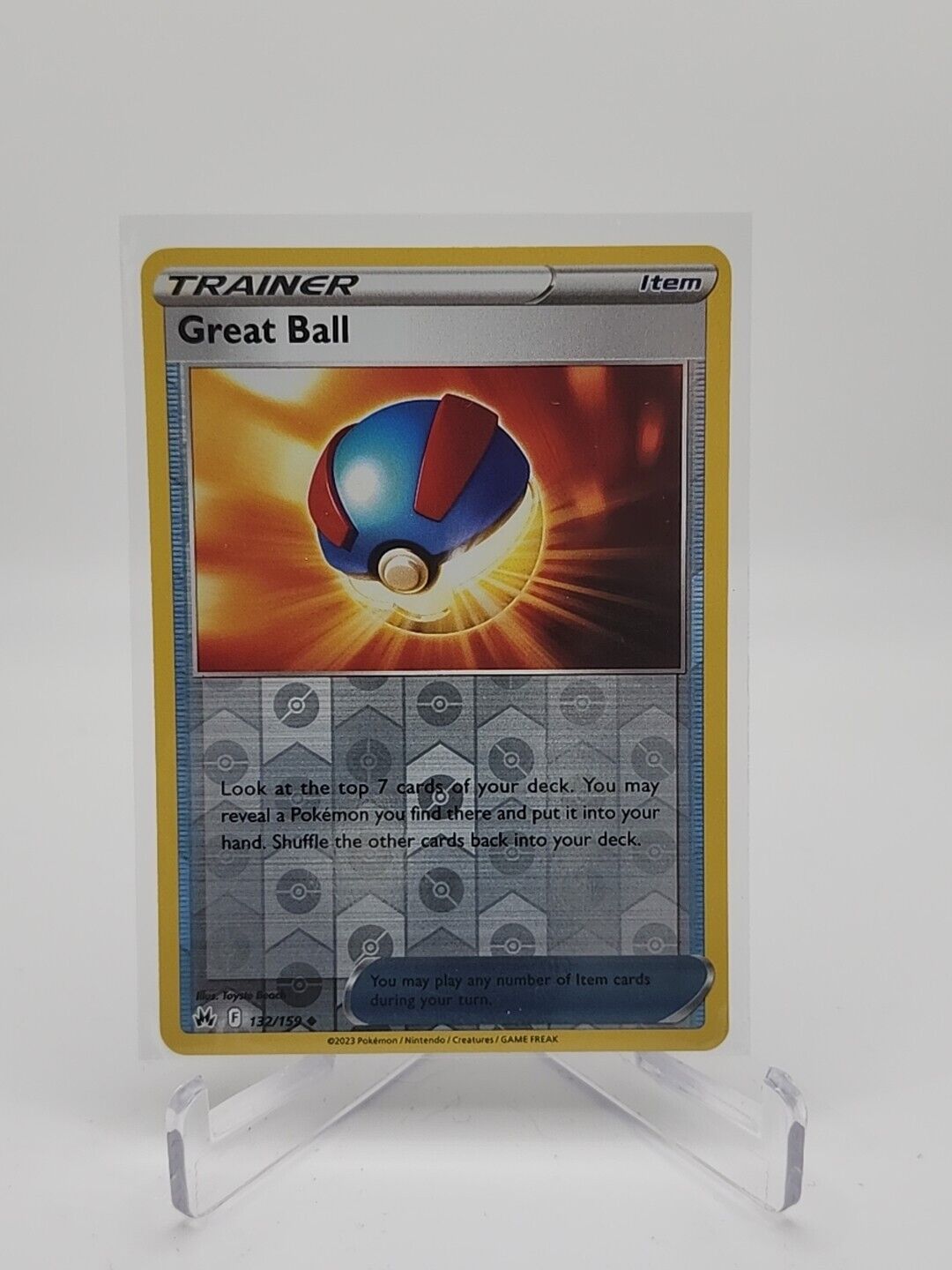 Great Ball [Reverse Holo] 132/159 Pokémon TGC Crown Zenith