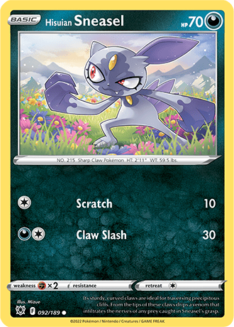 Hisuian Sneasel  92/189 Pokémon TCG Astral Radiance