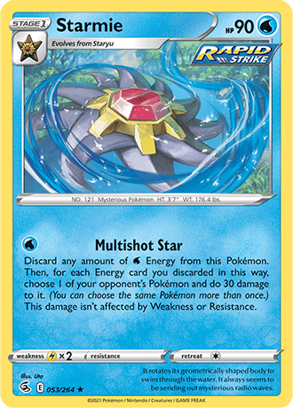 Starmie [Reverse Holo]  53/264 Pokémon TCG Fusion Strike