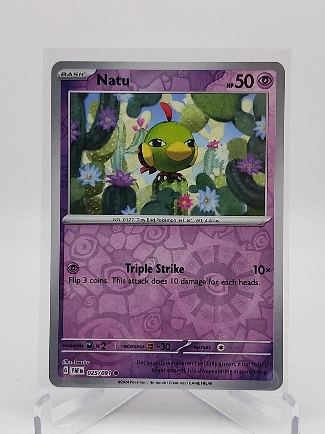 Natu [Reverse Holo]  25/91 Pokémon TCG Paldean Fates